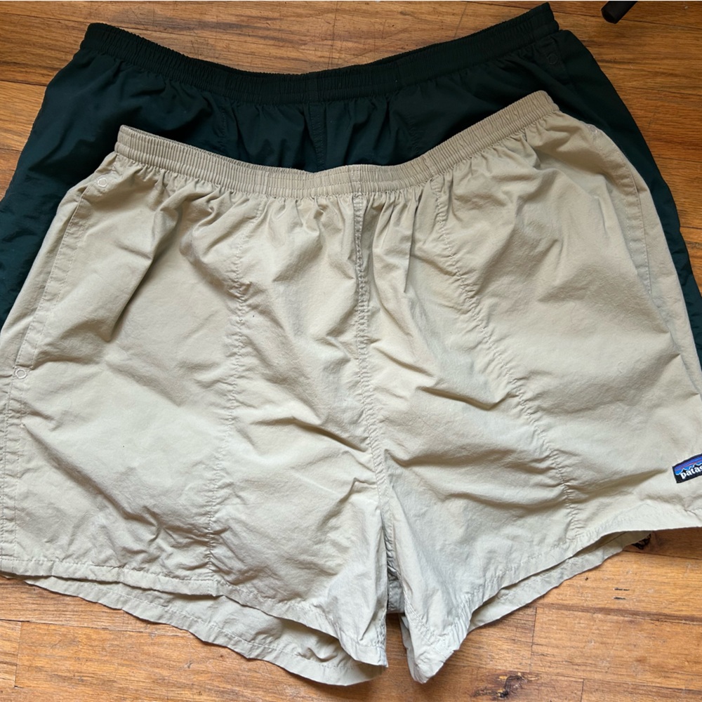 Patagonia Baggies both size XL Green/ Tan